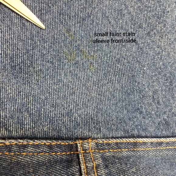 Wrangler jean jacket Hero Vintage S chest 44 blue denim trucker jacket mens - Picture 13 of 15